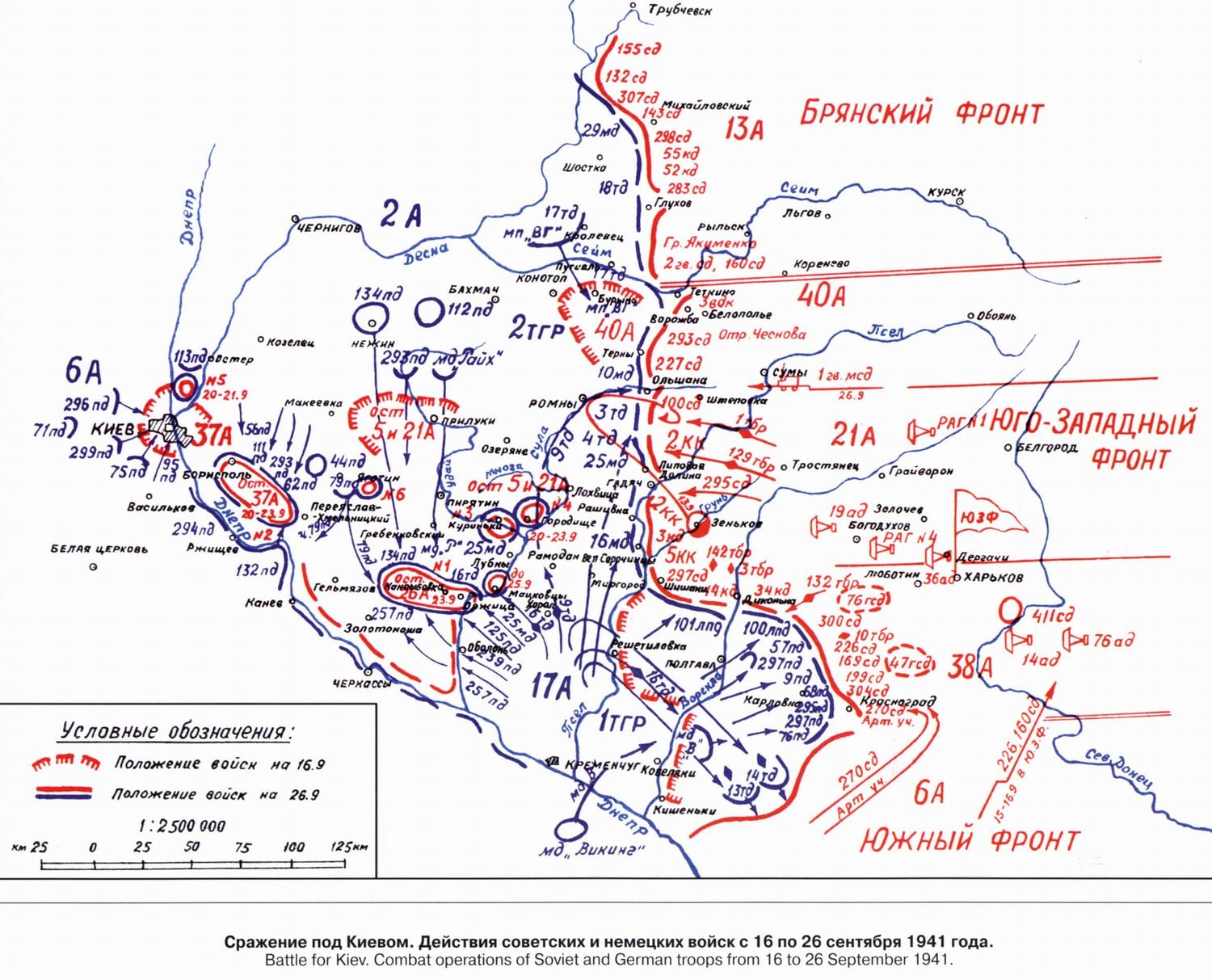 Карта западный фронт юго западный фронт