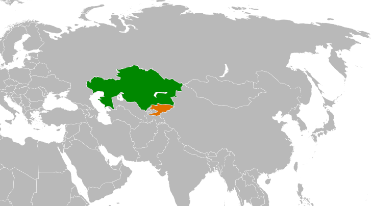 kazakhstan kyrgyzstan locator